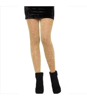 LEG AVENUE MEDIAS TRANSPARENTES DORADAS