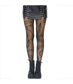 LEG AVENUE MEDIAS DE RED SERPIENTES NEGRO