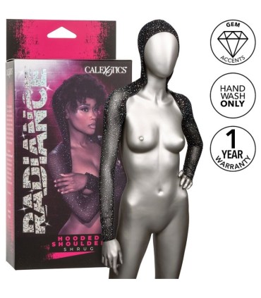 CALEXOTICS RADIANCE ENCOGIMIENTO DE HOMBROS CON CAPUCHA PEDRERIA