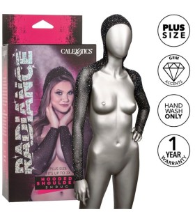 CALEXOTICS RADIANCE ENCOGIMIENTO DE HOMBROS CON CAPUCHA PEDRERIA TALLA GRANDE