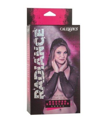 CALEXOTICS RADIANCE ENCOGIMIENTO DE HOMBROS CON CAPUCHA PEDRERIA TALLA GRANDE