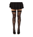 LEG AVENUE - MEDIAS RED ROSAS SILVESTRES NEGRO