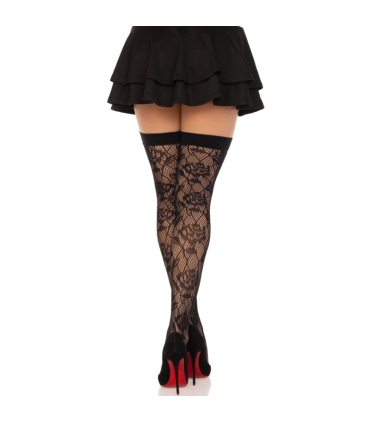 LEG AVENUE MEDIAS RED ROSAS SILVESTRES NEGRO