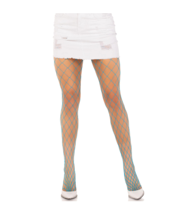 LEG AVENUE PANTIMEDIAS REJILLA DIAMANTE AZUL