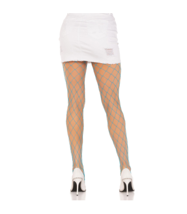 LEG AVENUE PANTIMEDIAS REJILLA DIAMANTE AZUL