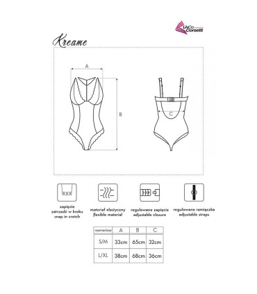 LIVCO CORSETTI FASHION KREAME LC 90546 BODY BLACK S M