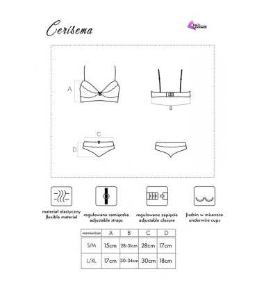 LIVCO CORSETTI FASHION CERISEMA LC 21005 BRA PANTY CORAL S M