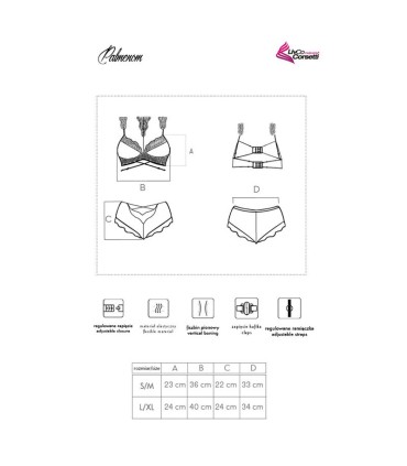 LIVCO CORSETTI FASHION PALMENOM LC 90614 SUJETADOR PANTY NEGRO S M