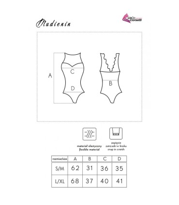 LIVCO CORSETTI FASHION MUDIENIN LC 90654 BODY NEGRO S M