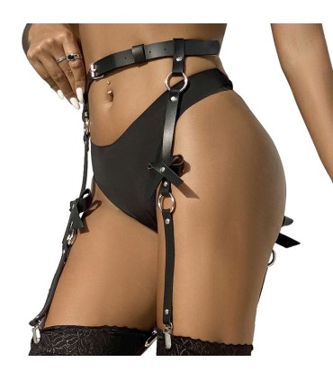 SUBBLIME ARNES DE PIERNA CADENA CUERO NEGRO TALLA UNICA