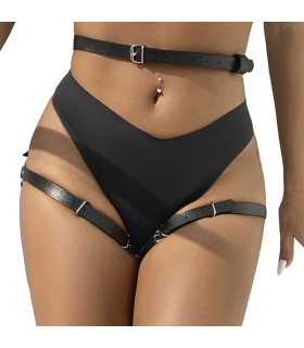 SUBBLIME ARNES CINTURA Y PIERNAS CUERO NEGRO TALLA UNICA