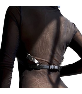 SUBBLIME ARNES DE PECHO CUERO NEGRO TALLA UNICA