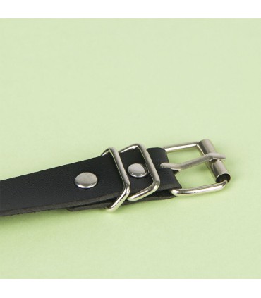 SUBBLIME CINTURON DE CADENAS CUERO NEGRO TALLA UNICA