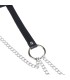 SUBBLIME CINTURON DE CADENAS ANILLAS CUERO NEGRO TALLA UNICA