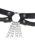 SUBBLIME CINTURON DE CADENAS ANILLAS CUERO NEGRO TALLA UNICA