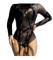 SUBBLIME - ARNÉS CUERPO ENTERO CON HEBILLAS CUERO NEGRO TALLA ÚNICA