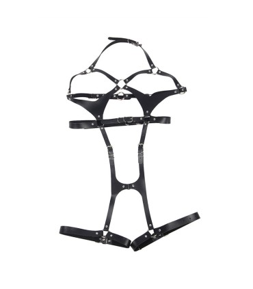 SUBBLIME ARNES CUERPO ENTERO CON HEBILLAS CUERO NEGRO TALLA UNICA