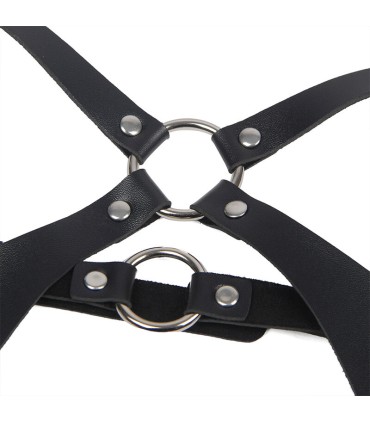 SUBBLIME ARNES CUERPO ENTERO CON HEBILLAS CUERO NEGRO TALLA UNICA