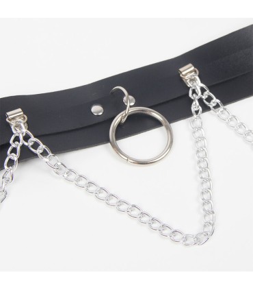 SUBBLIME ARNES CINTURON Y LIGA DETALLE ANILLAS Y CADENA TALLA UNICA