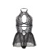 SUBBLIME TEDDY CUELLO HALTER ESPALDA DESCUBIERTA ENCAJE NEGRO L XL