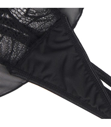 SUBBLIME TEDDY CUELLO HALTER ESPALDA DESCUBIERTA ENCAJE NEGRO L XL