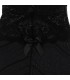 SUBBLIME BABYDOLL TELA DE TUL DETALLE ENCAJE Y FLOR NEGRO L XL