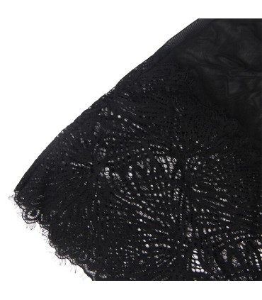 SUBBLIME BABYDOLL CON TIRANTES AJUSTABLES DE ENCAJE NEGRO S M