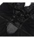SUBBLIME BABYDOLL CON TIRANTES AJUSTABLES DE ENCAJE NEGRO L XL