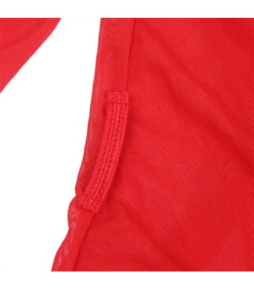 SUBBLIME BATA TELA TRANSPARENTE DETALLE ENCAJE ROJO L XL