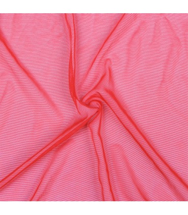 SUBBLIME BATA TELA TRANSPARENTE DETALLE ENCAJE ROJO L XL