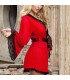 SUBBLIME BATA TELA TRANSPARENTE DETALLE ENCAJE ROJO L XL