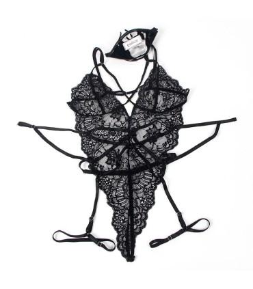 SUBBLIME DISFRAZ POLICIA BODY ENCAJE NEGRO L XL