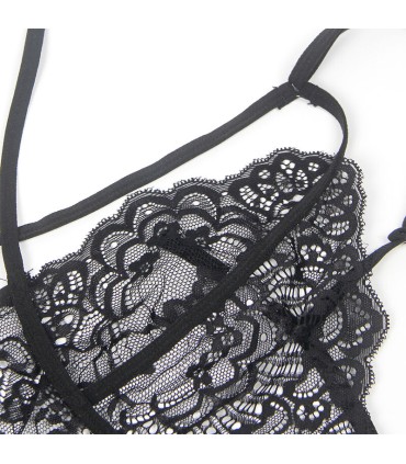 SUBBLIME DISFRAZ POLICIA BODY ENCAJE NEGRO L XL