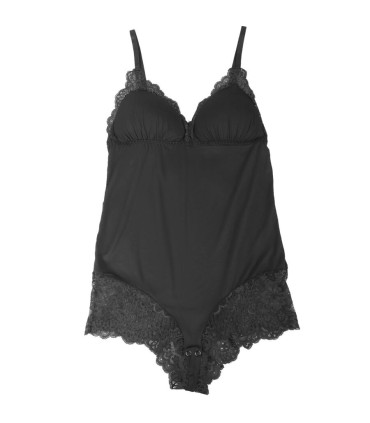 SUBBLIME TEDDY DETALLE ENCAJE FLORAL NEGRO L XL