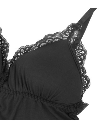 SUBBLIME TEDDY DETALLE ENCAJE FLORAL NEGRO L XL