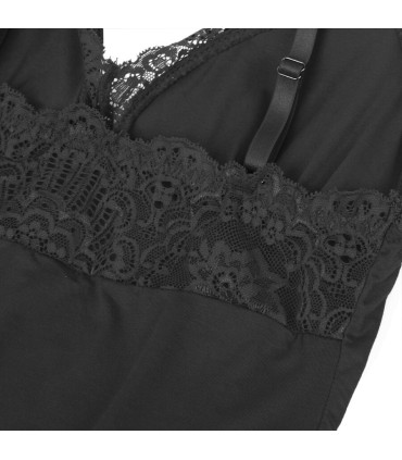 SUBBLIME TEDDY DETALLE ENCAJE FLORAL NEGRO L XL