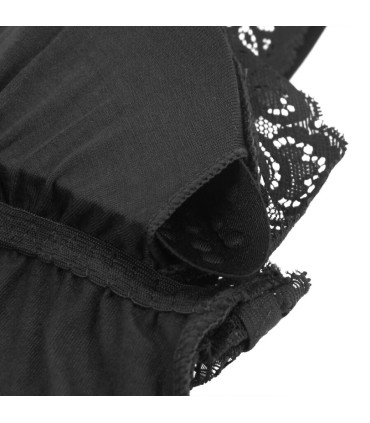 SUBBLIME TEDDY DETALLE ENCAJE FLORAL NEGRO L XL