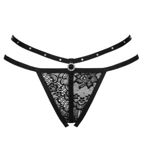 LIVCO CORSETTI FASHION NOMADE TANGA CROTCHLESS NEGRO L XL