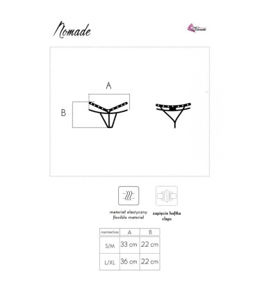 LIVCO CORSETTI FASHION NOMADE TANGA CROTCHLESS NEGRO L XL