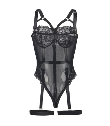 SUBBLIME TEDDY CON LIGUERO DETALLE TIRAS PECHO NEGRO S M