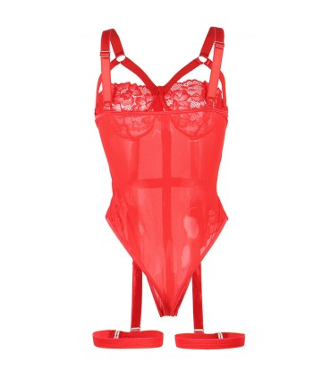 SUBBLIME TEDDY CON LIGUERO DETALLE TIRAS PECHO ROJO S M