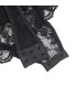 SUBBLIME TEDDY CON LIGA DETALLE ENCAJES Y TIRAS NEGRO L XL