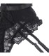 SUBBLIME TEDDY CON LIGA DETALLE ENCAJES Y TIRAS NEGRO L XL
