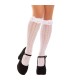 LEG AVENUE MEDIAS HASTA LA RODILLA CON VOLANTES BLANCO