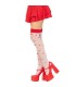 LEG AVENUE CALCETINES ALTOS CHAMPINONES ROJO BLANCO