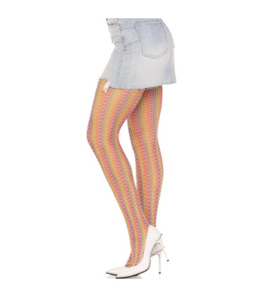 LEG AVENUE MEDIAS DE CROCHET MULTICOLOR