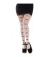 LEG AVENUE MEDIAS CON ABERTURAS CORAZON LAZOS BLANCO