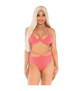 LEG AVENUE TOP BRAGAS CON TIRANTES CORAL