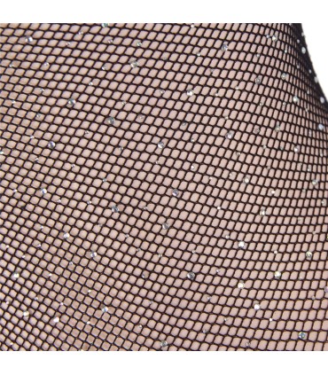 SUBBLIME 952297 BODY DE REJILLA BRILLANTE CON HOMBROS DESCUBIERTOS MANGA LARGA NEGRO TALLA UNICA