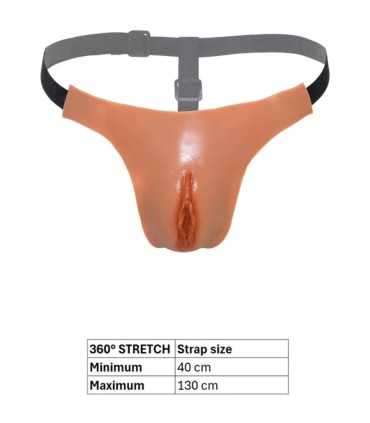 HIDDEN DESIRE ALTER EGO TANGA VAGINA ABIERTA AJUSTABLE NATURAL